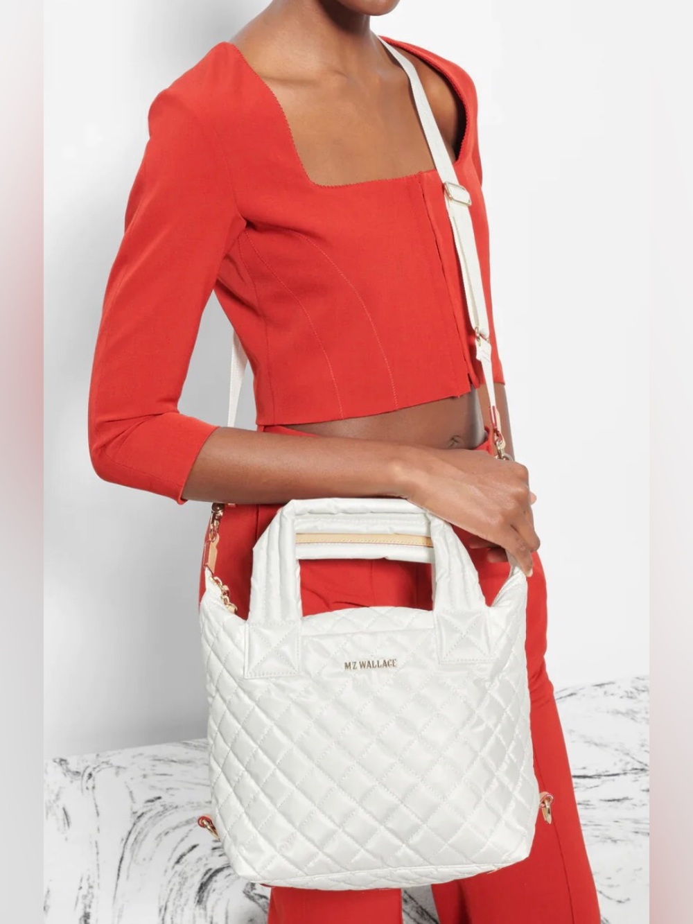 MZ WALLACE Small Sutton in Pearl